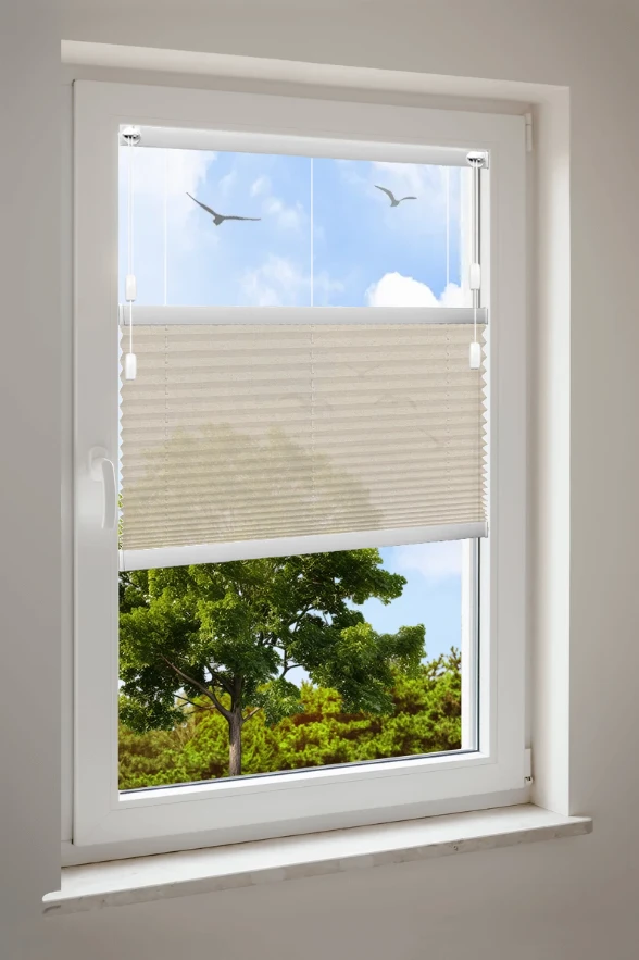 Plissee Cosiflor® F2 beige Stoffe
