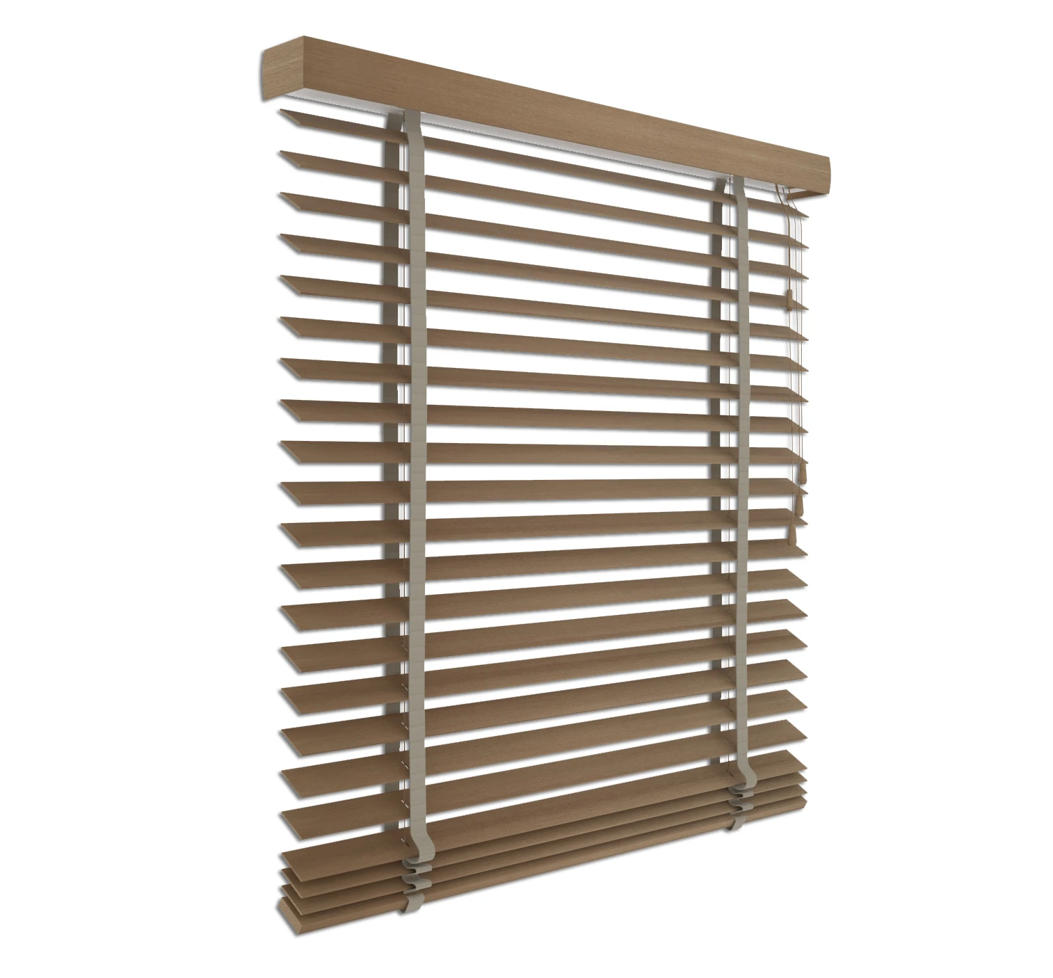 Holzjalousie Naturbraun | 50mm Lamelle