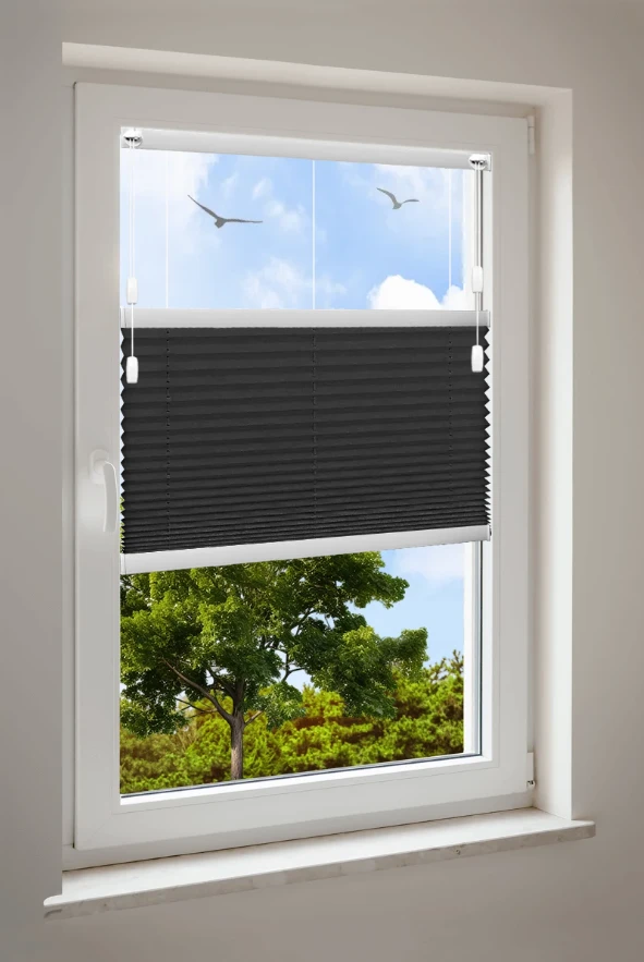 Plissee Cosiflor® F2 schwarze Stoffe
