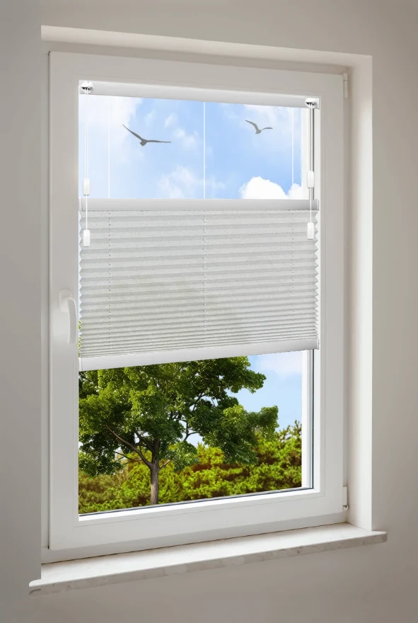 Plissee Cosiflor® F2 graue Stoffe
