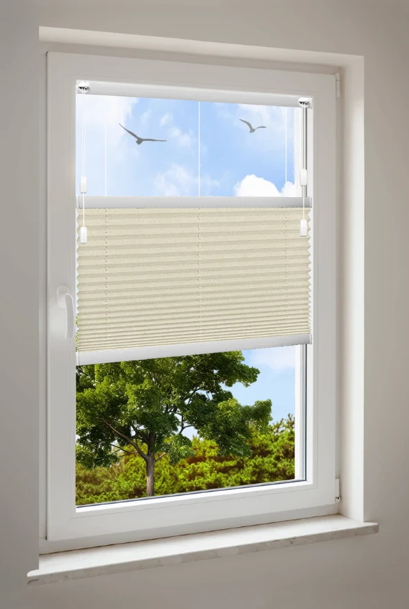 Plissee Cosiflor® F2 creme Stoffe