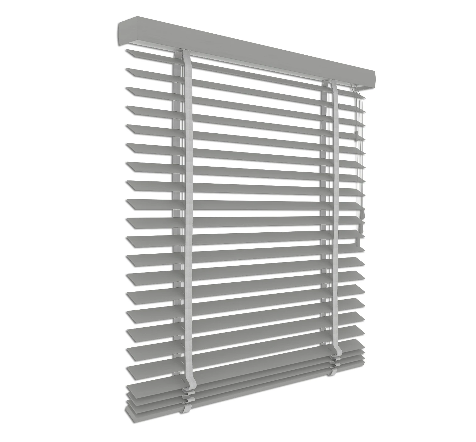 Holzjalousie hellgrau | 50 mm Lamelle