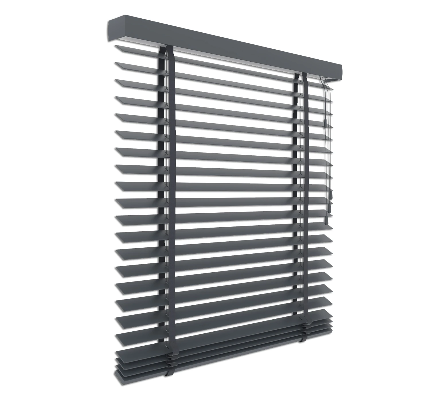 Holzjalousie Holzkohle | 50 mm Lamelle