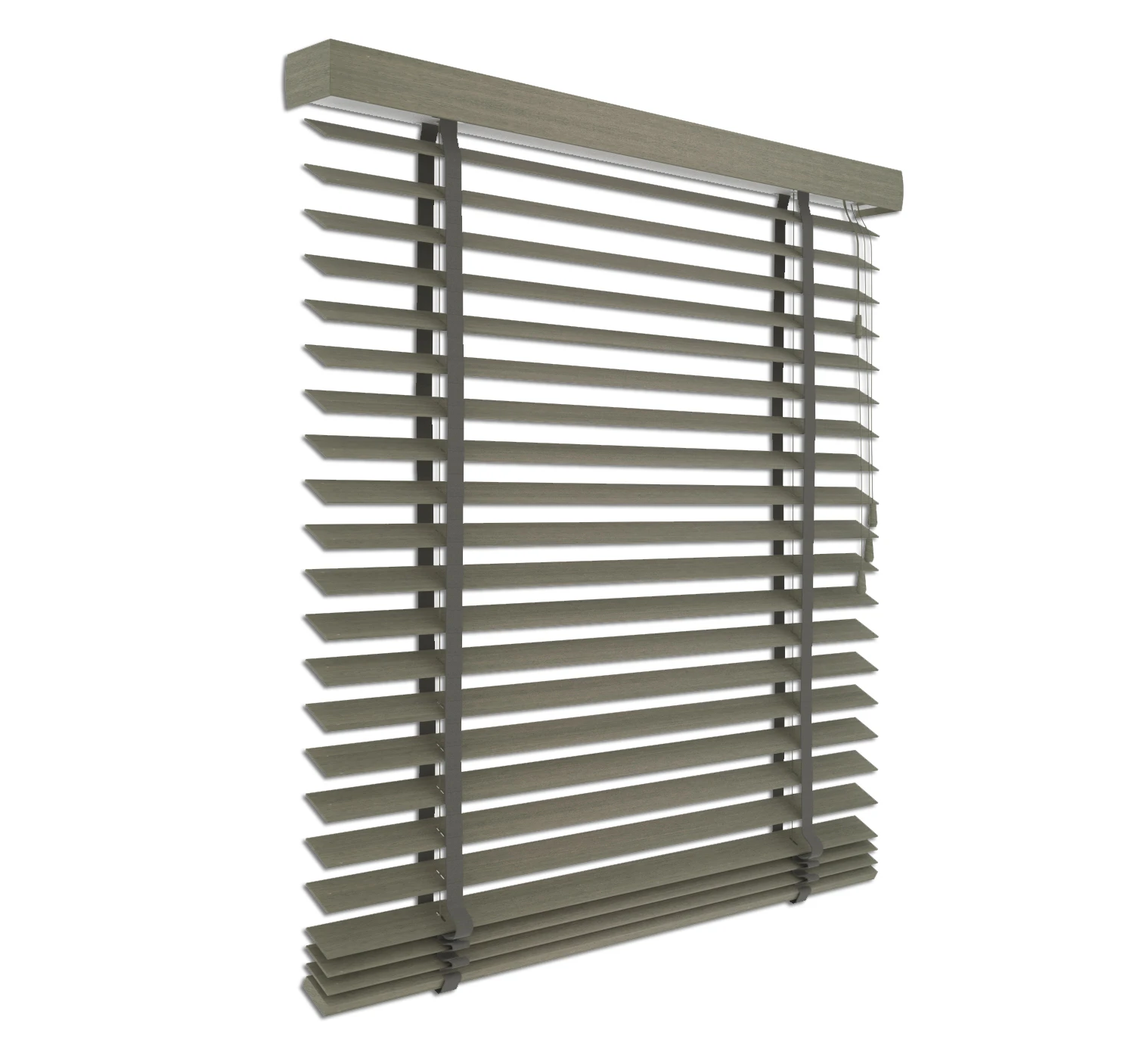 Holzjalousie grau-beige | 50 mm Lamelle