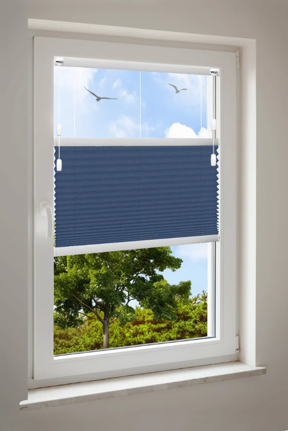 Plissee Cosiflor® F2 blaue Stoffe