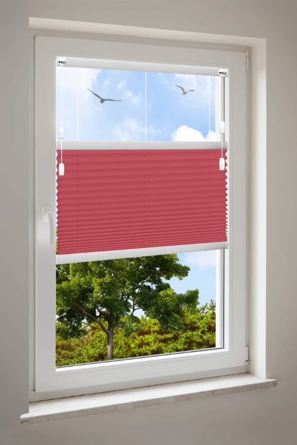 Plissee Cosiflor® F2 rote Stoffe