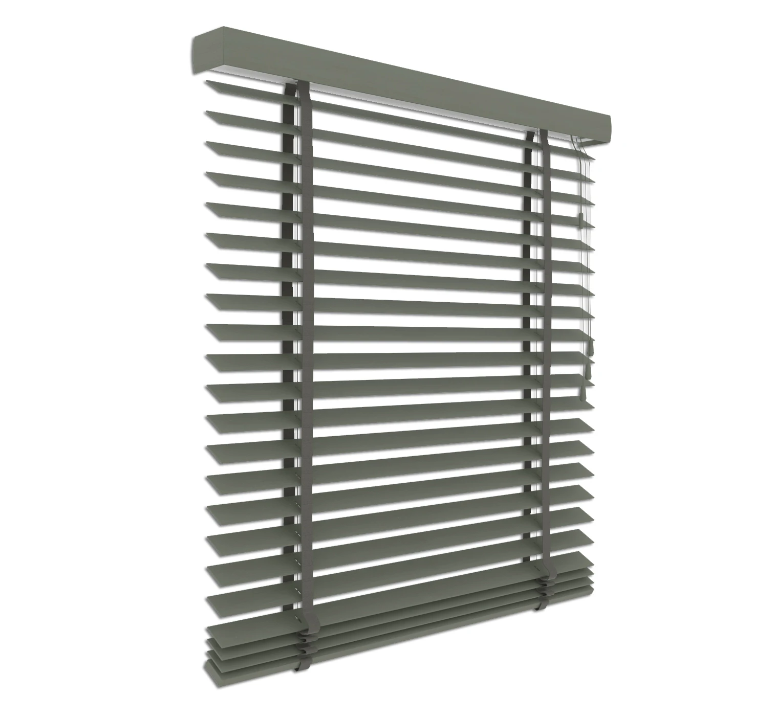 Holzjalousie grau-beige | 50 mm Lamelle