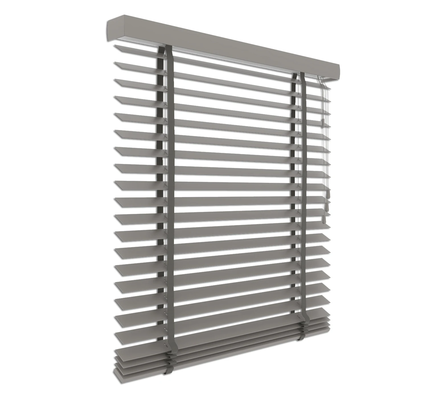 Holzjalousie Taupe | 50 mm Lamelle