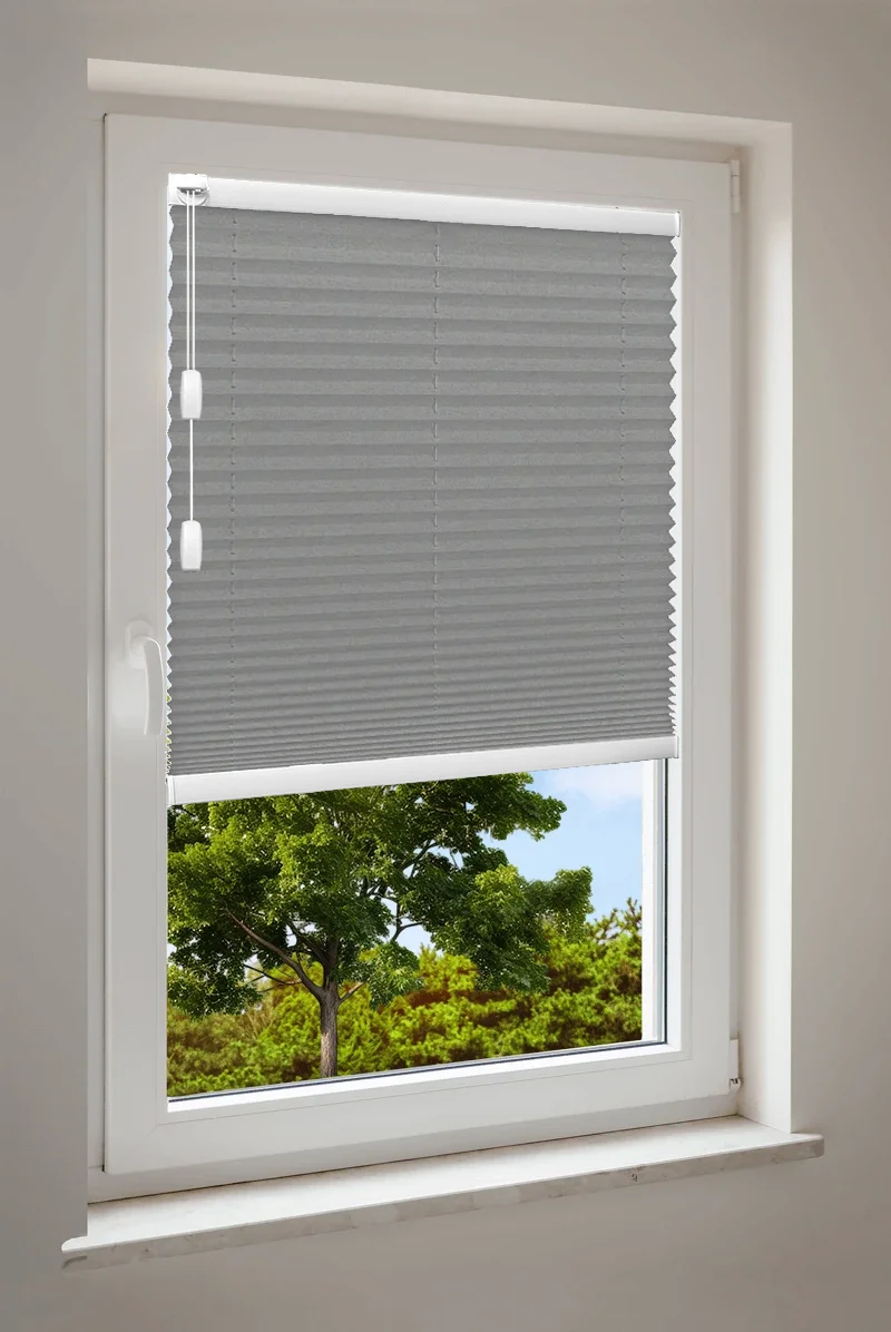 Plissee Cosiflor® F1 graue Stoffe