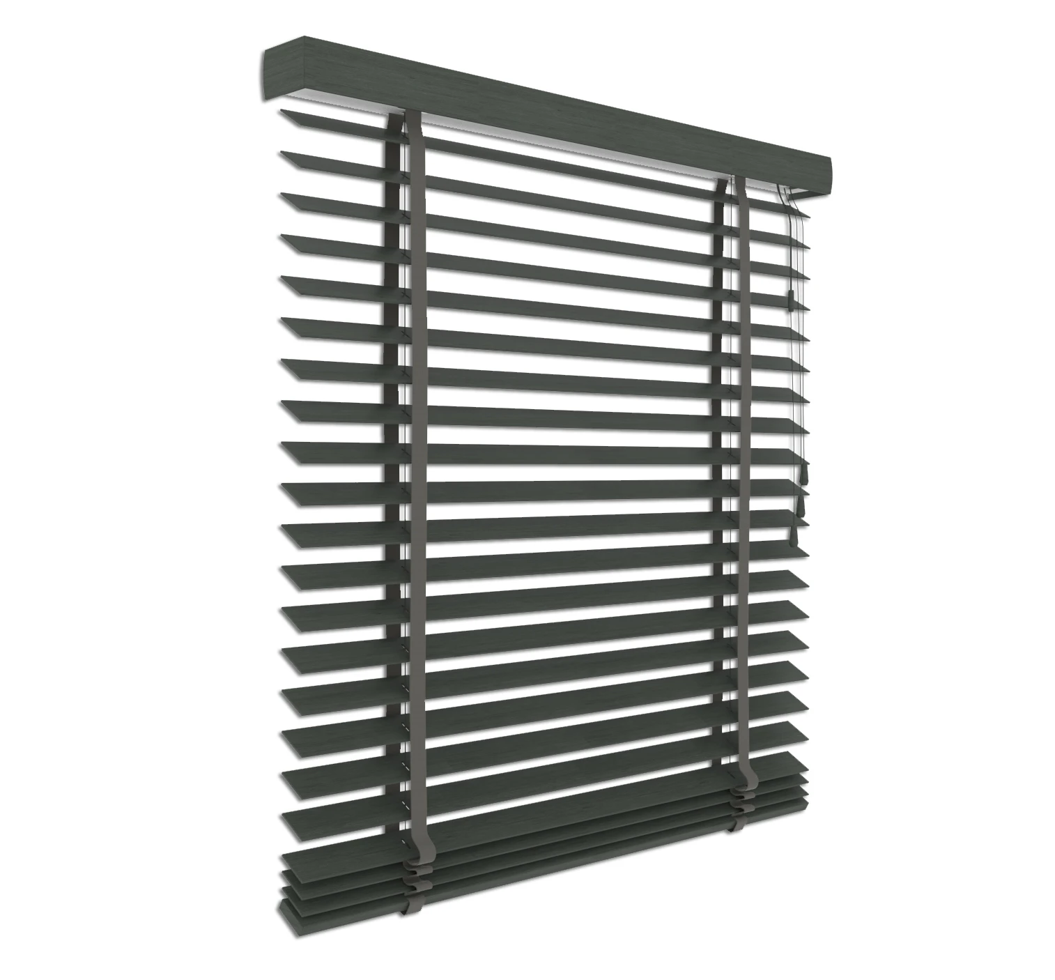 Holzjalousie Graphit-Eiche | 50 mm Lamelle