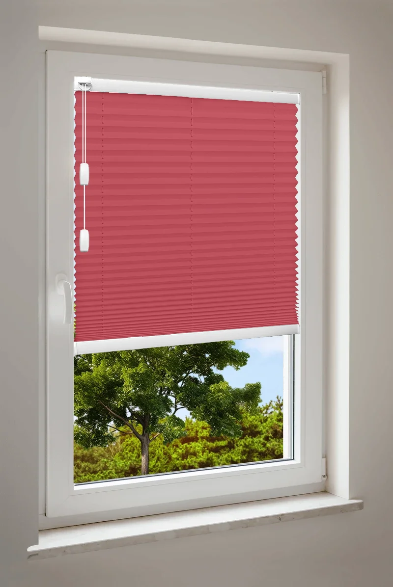 Plissee Cosiflor® F1 rote Stoffe